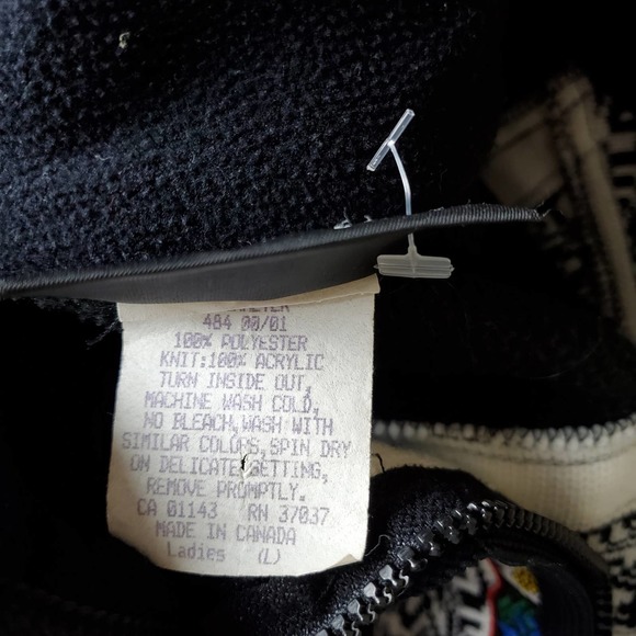 Obermeyer vintage fleece embroidered pullover women's large black - Picture 13 of 13